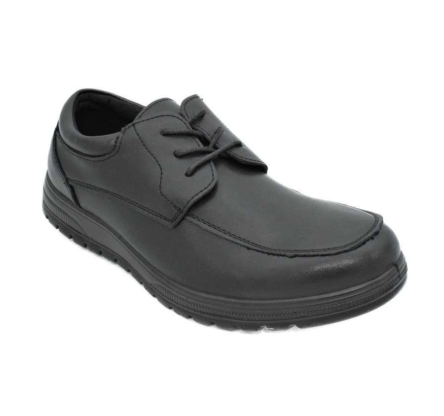 Blucher Piel Cord N Zapato C Modo Flexible Negro Plantilla Anat Mica