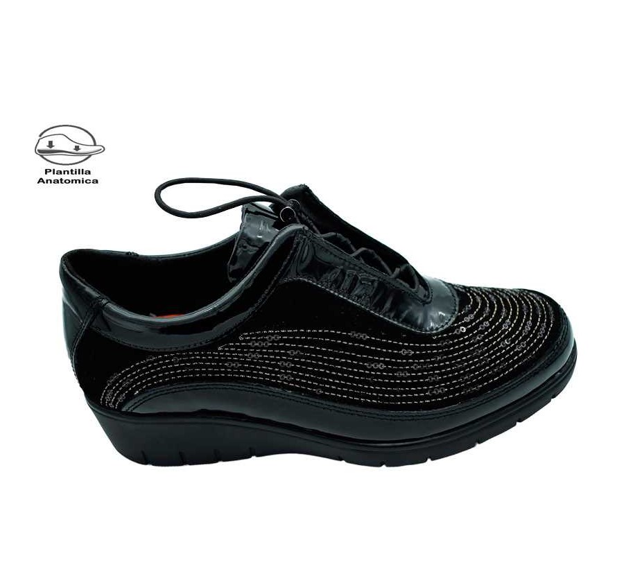 Zapatillas deportivas de Niña negra - Velcro y cordón elástico
