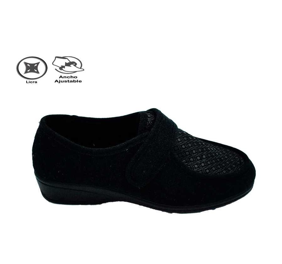 COPETE VELCRO LICRA NEGRO