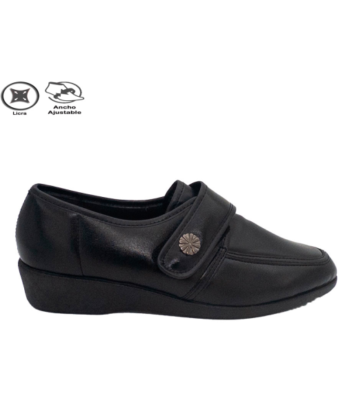 COPETE VELCRO LICRA NEGRO