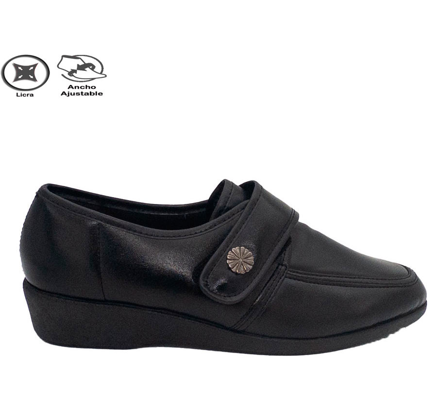 COPETE VELCRO LICRA NEGRO