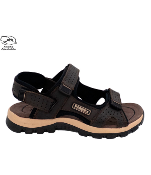 CALIFORNIANA VELCROS PIEL MARRON