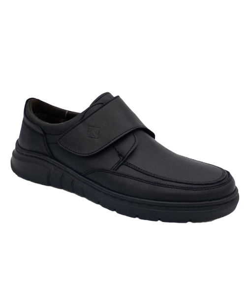 BLUCHER VELCRO  PIEL NEGRO