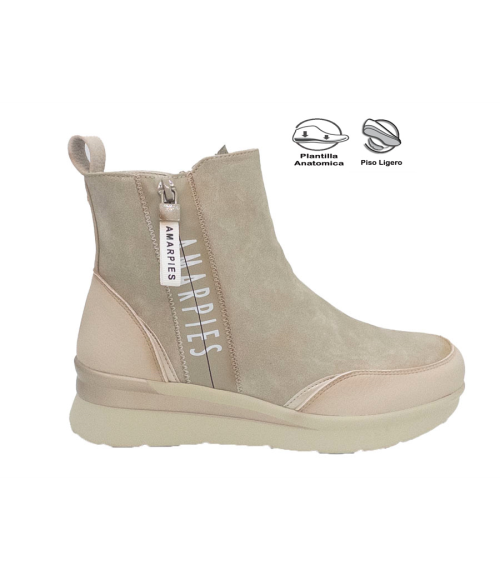 BOTA AD.CREMALLERA BEIGE