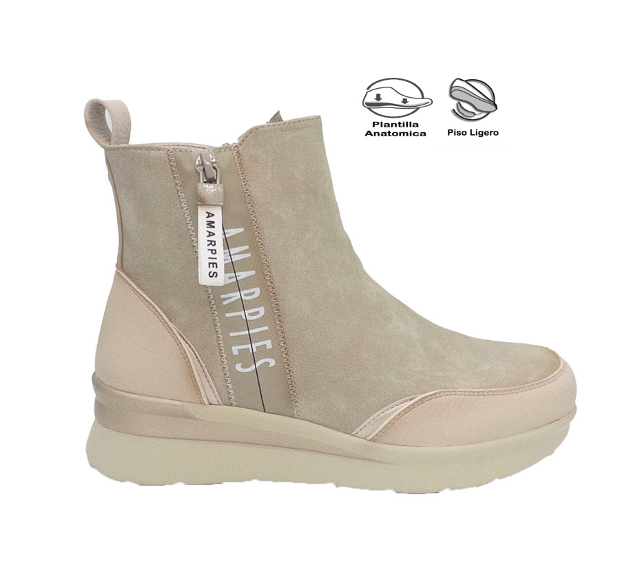 BOTA AD.CREMALLERA BEIGE