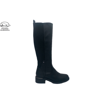 BOTA ALTA  ELASTICO NEGRO