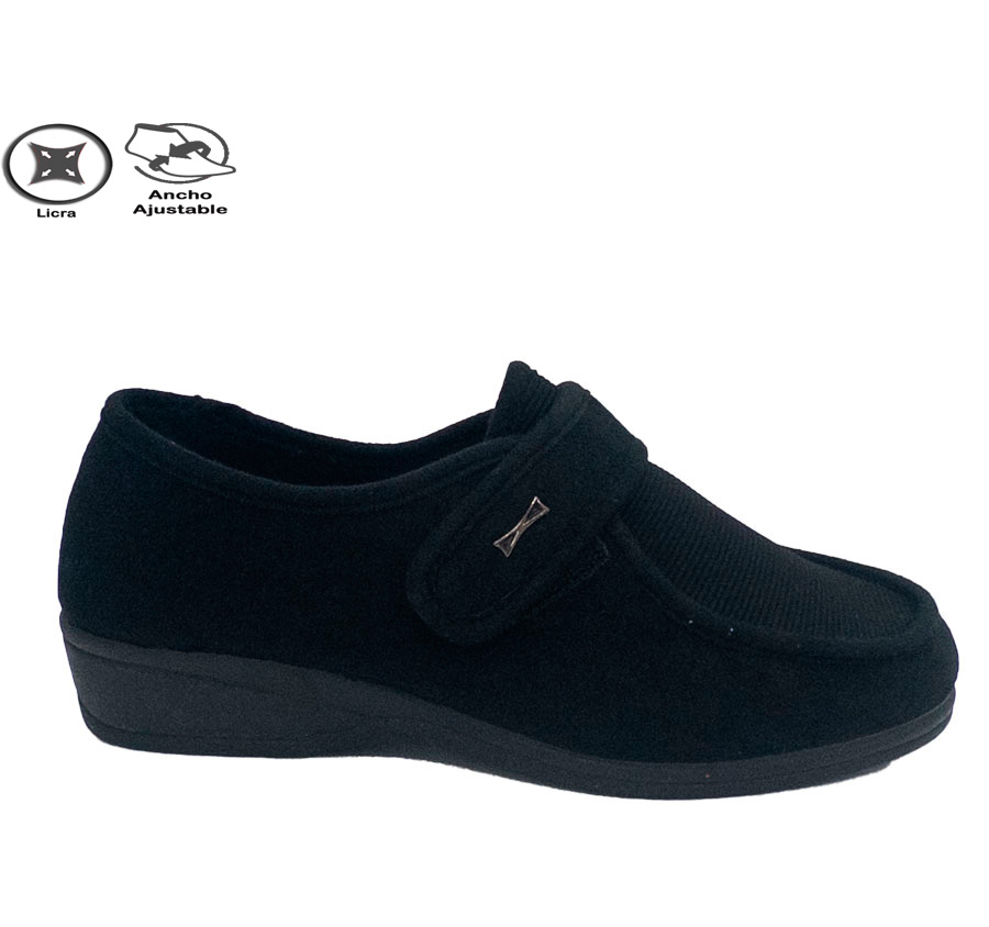 COPETE VELCRO LICRA NEGRO