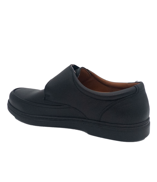 COPETE VELCRO PIEL NEGRO