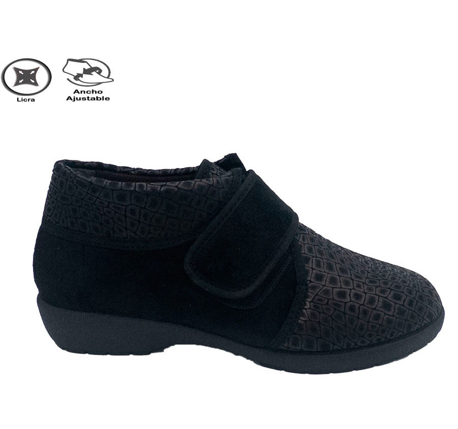 COPETE VELCRO LICRA NEGRO