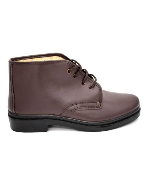 BOTA PIEL CORDON MARRON PARA HOMBRE CANOS 010 PISO VULCANIZADO