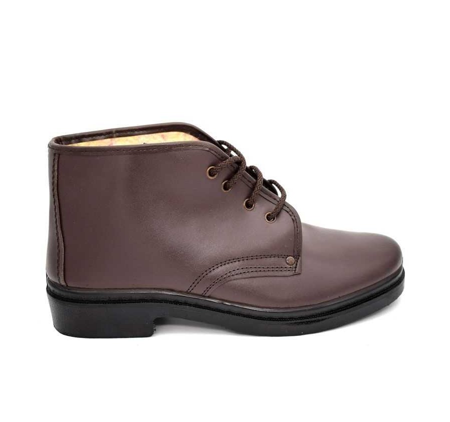 BOTA PIEL CORDON MARRON PARA HOMBRE CANOS 010 PISO VULCANIZADO