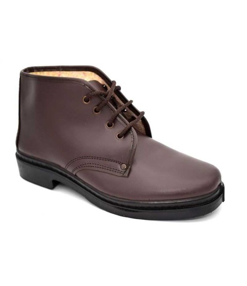 BOTA PIEL CORDON MARRON PARA HOMBRE CANOS 010 PISO VULCANIZADO