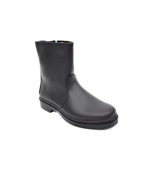 BOTA PIEL CREMALLERA NEGRO PARA HOMBRE SEGARRA 5903 PISO VULCANIZADO