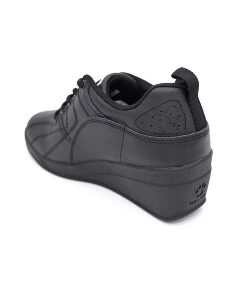 ZAPATILLA DEPORTIVA PARA MUJER KELME PIEL CUÑA PATTY CORDON NEGRO