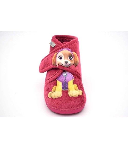 ZAPATILLA DE CASA PARA NIÑA MURO BOTA VELCRO PATRULLA CANINA ROSA